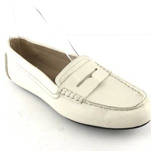 🆕Aerosoles Bonus White Leather Penny Loafers